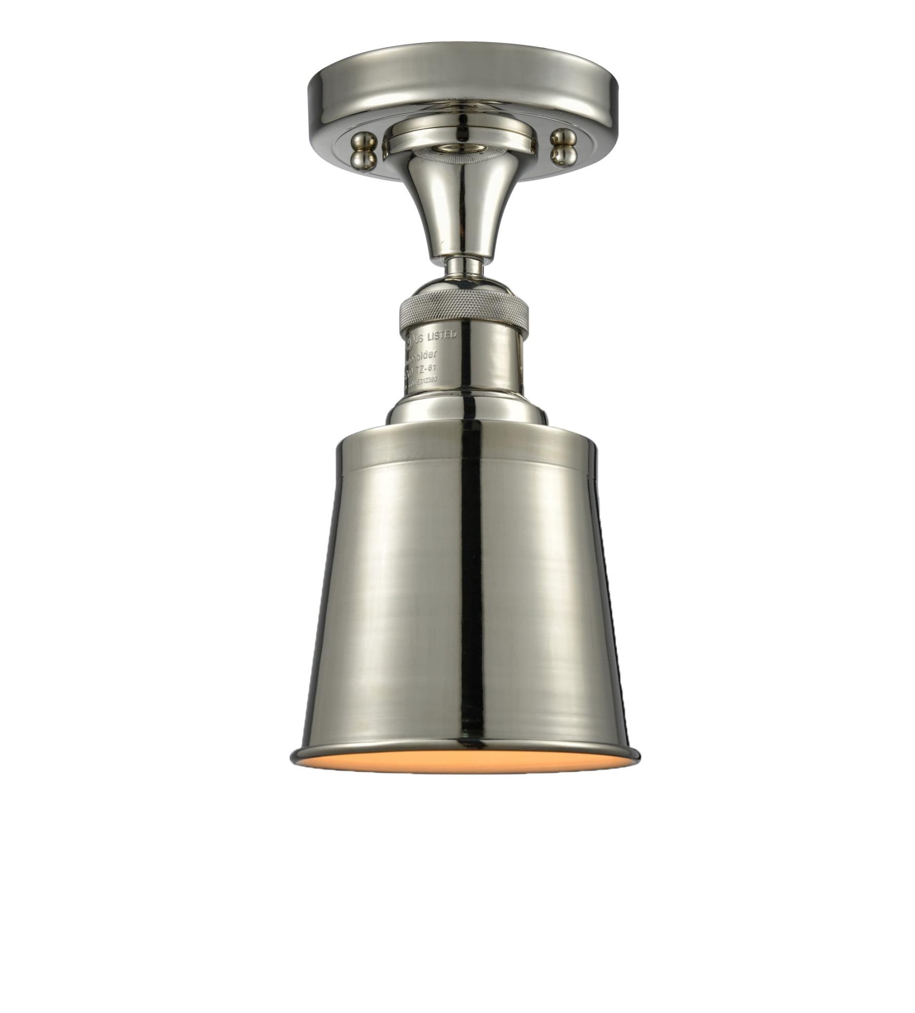 Polished Nickel 9" Semi-Flush Mount Ceiling Light