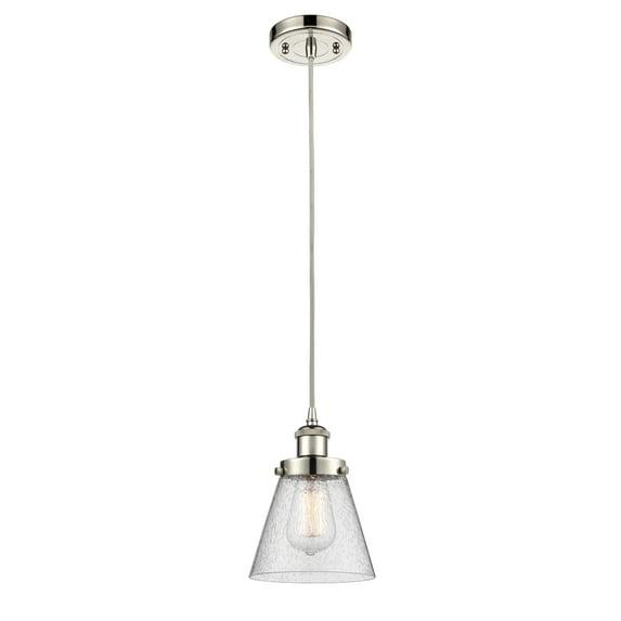Innovations Lighting 916-1P-9-6 Cone Pendant Cone 6" Wide Mini Pendant - Nickel