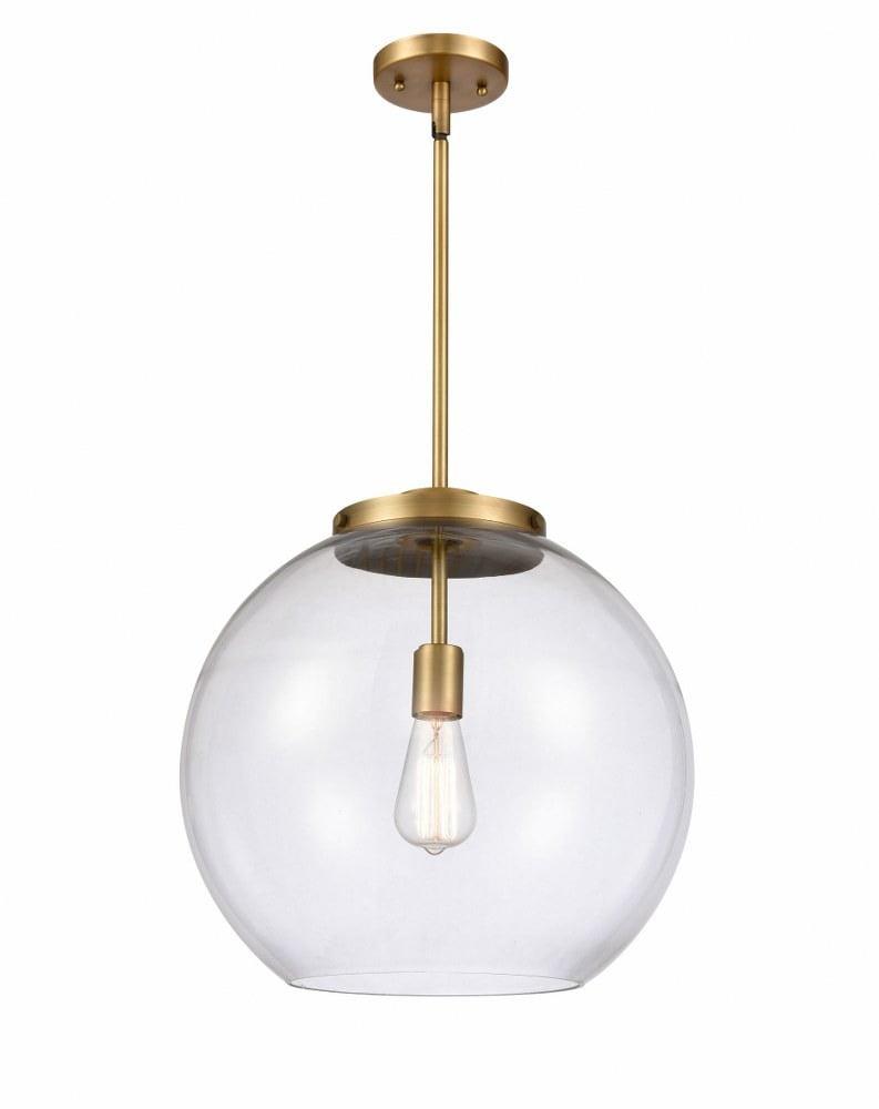 Athens Globe Brushed Brass 16" Indoor/Outdoor Pendant Light