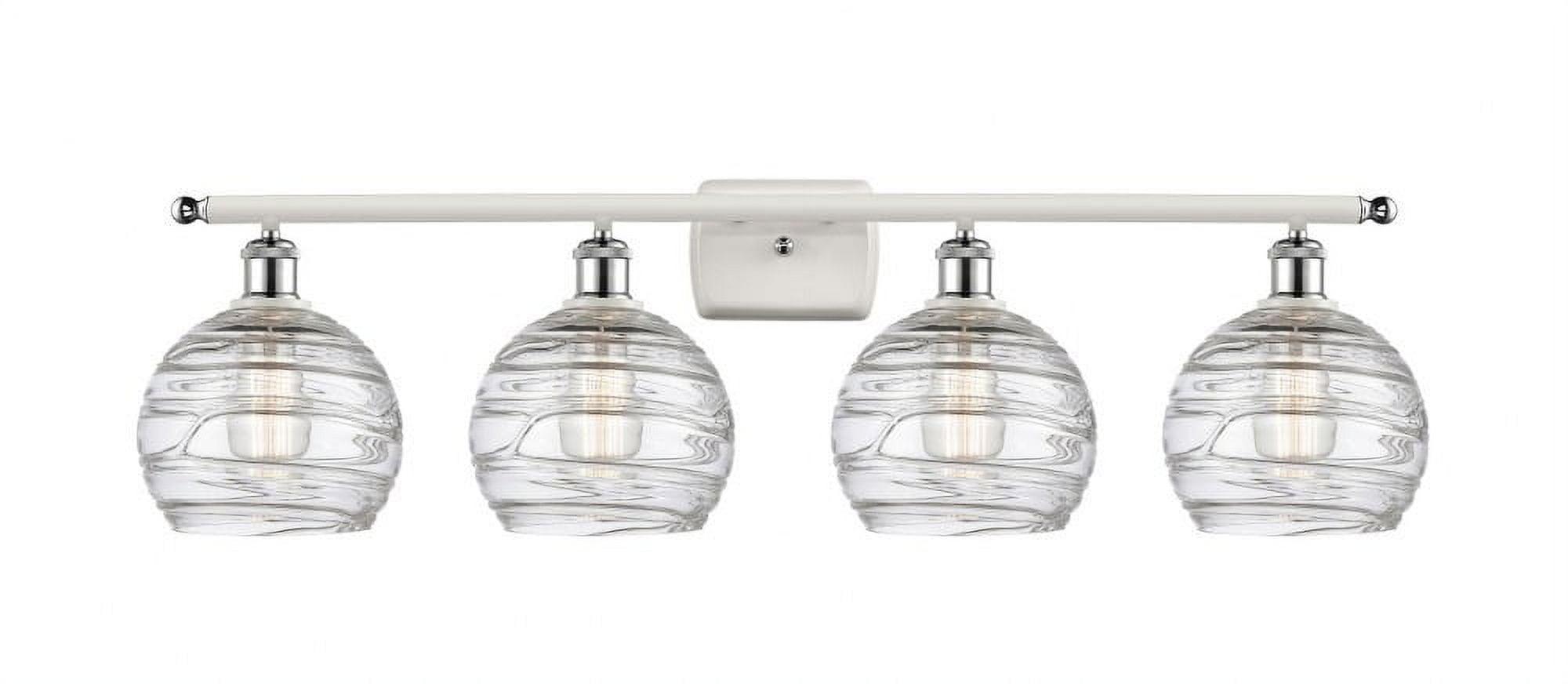 Athens Deco Swirl 36" Chrome 4-Light Vanity Light