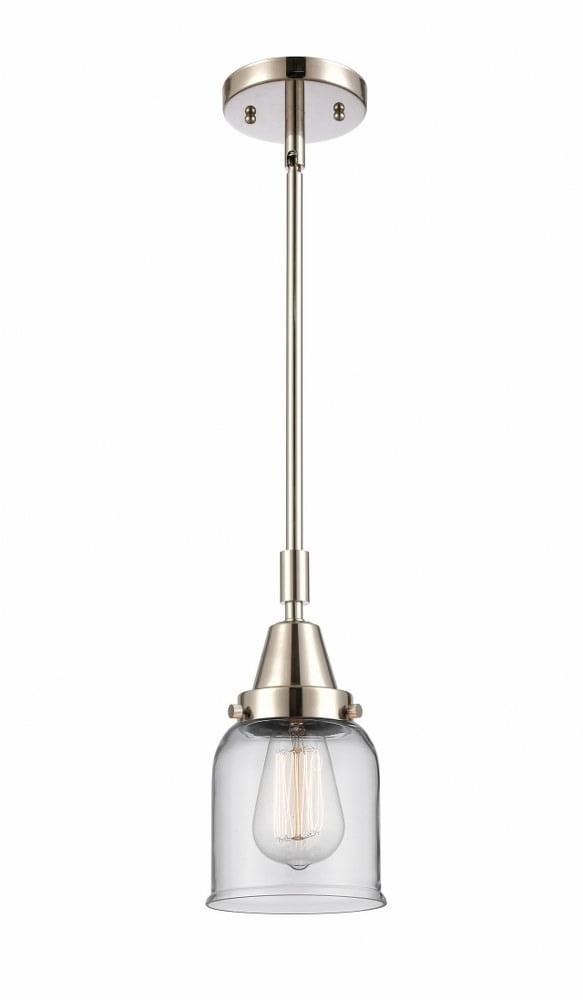 Polished Nickel Glass Mini Pendant Light for Indoor/Outdoor