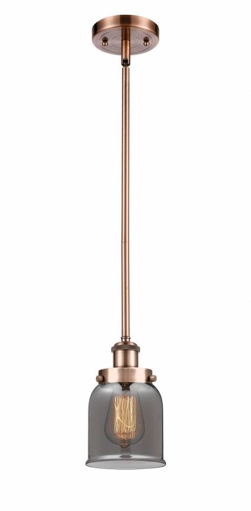 Antique Copper Mini Pendant with Polished Nickel Accents