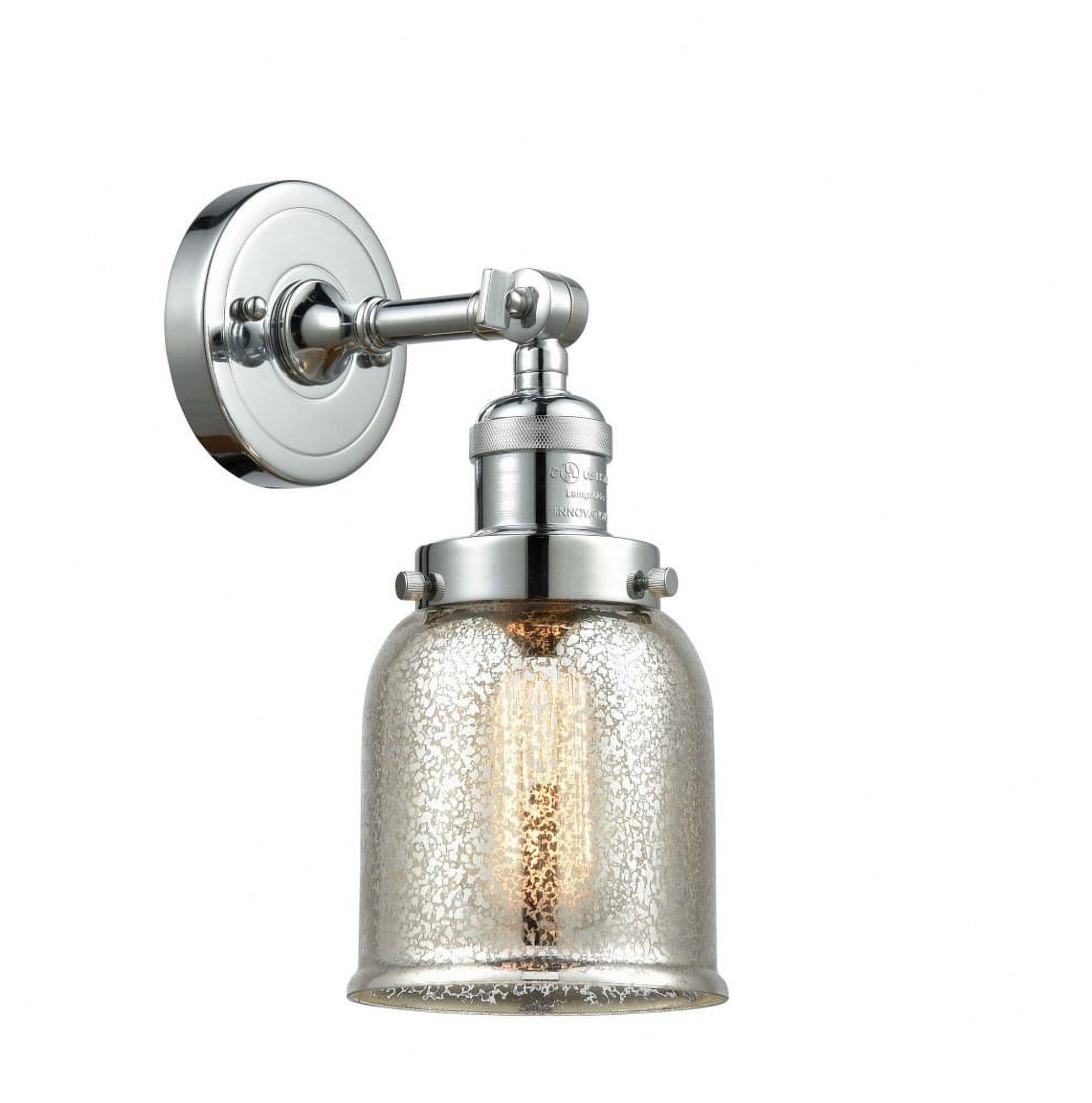 203-PC-G58-Innovations Lighting-Bell - 1 Light Wall Sconce In Industrial Style-10 Inches Tall and 5 Inches Wide-Polished Chrome Finish-Silver Plated