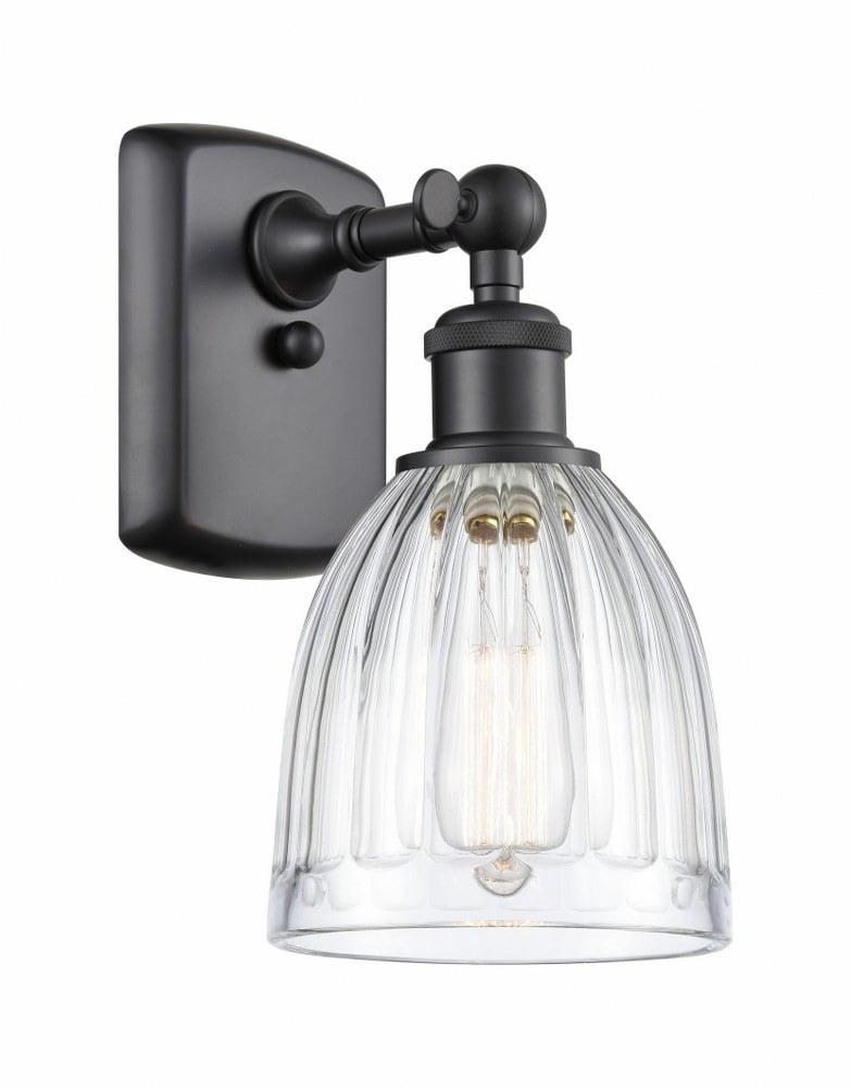 Brookfield Matte Black Industrial Dimmable Wall Sconce