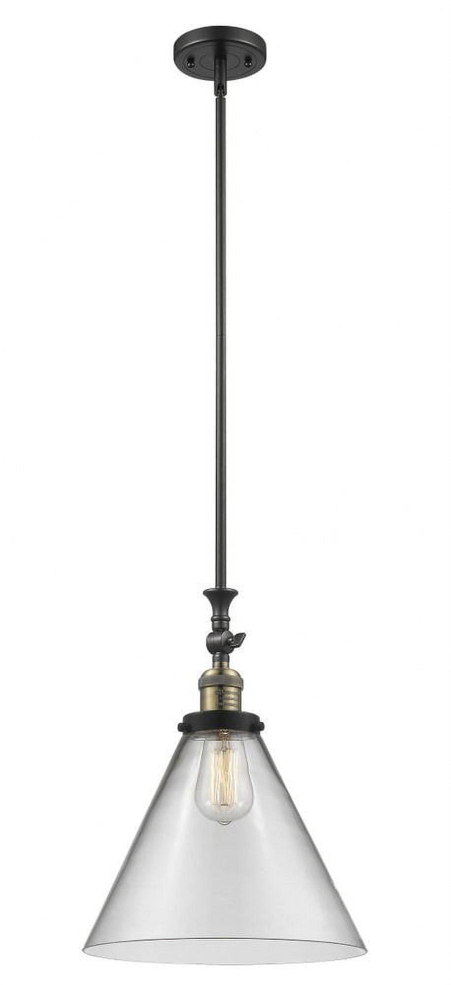 Franklin Restoration Mini Pendant in Black Antique Brass with Clear Glass