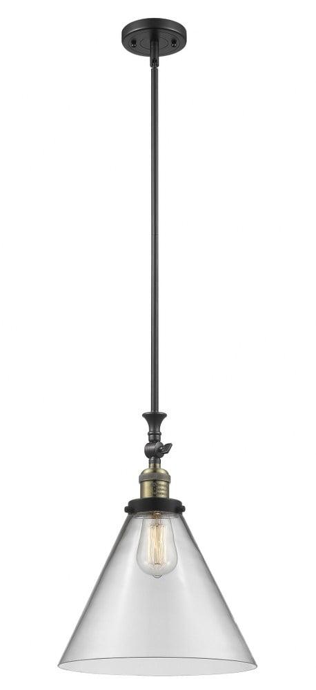 Innovations Lighting Cone 1 - Light Pendant in  Black Antique Brass