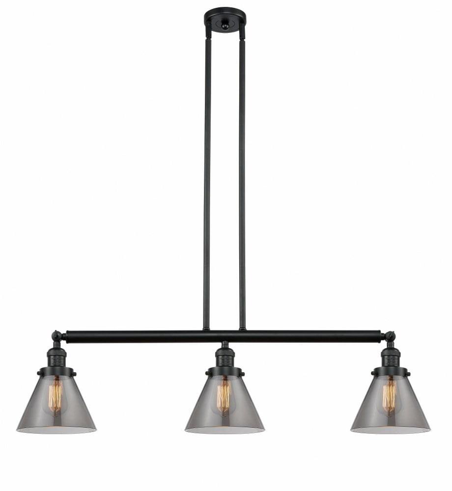 Innovations Lighting - Cone - 3 Light Island In Industrial Style-10 Inches Tall