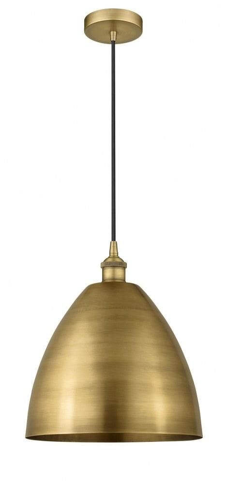 Brushed Brass 12" Dome Mini Pendant Light