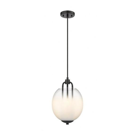 Innovations Lighting  Fall Brook - 3 Light 10" Cord Hung Pendant Matte White and Clear/Matte Black