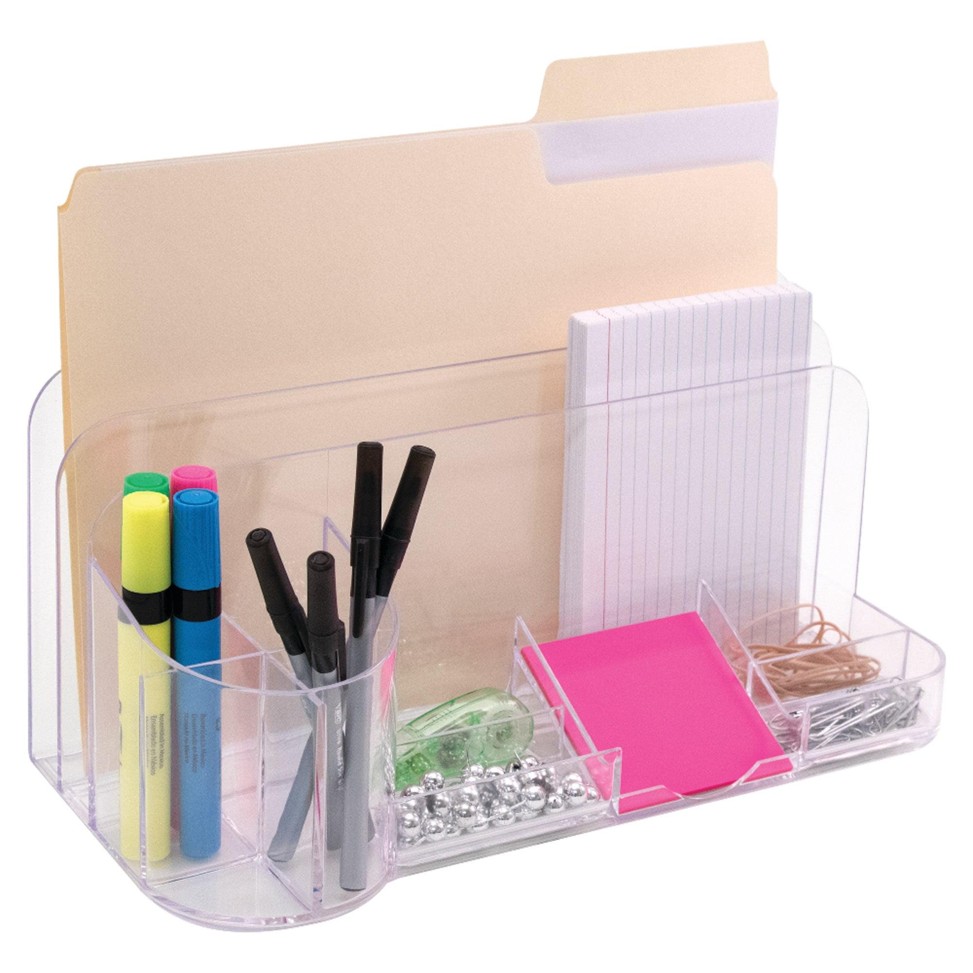 Clear Acrylic 9-Compartment Desktop Organizer