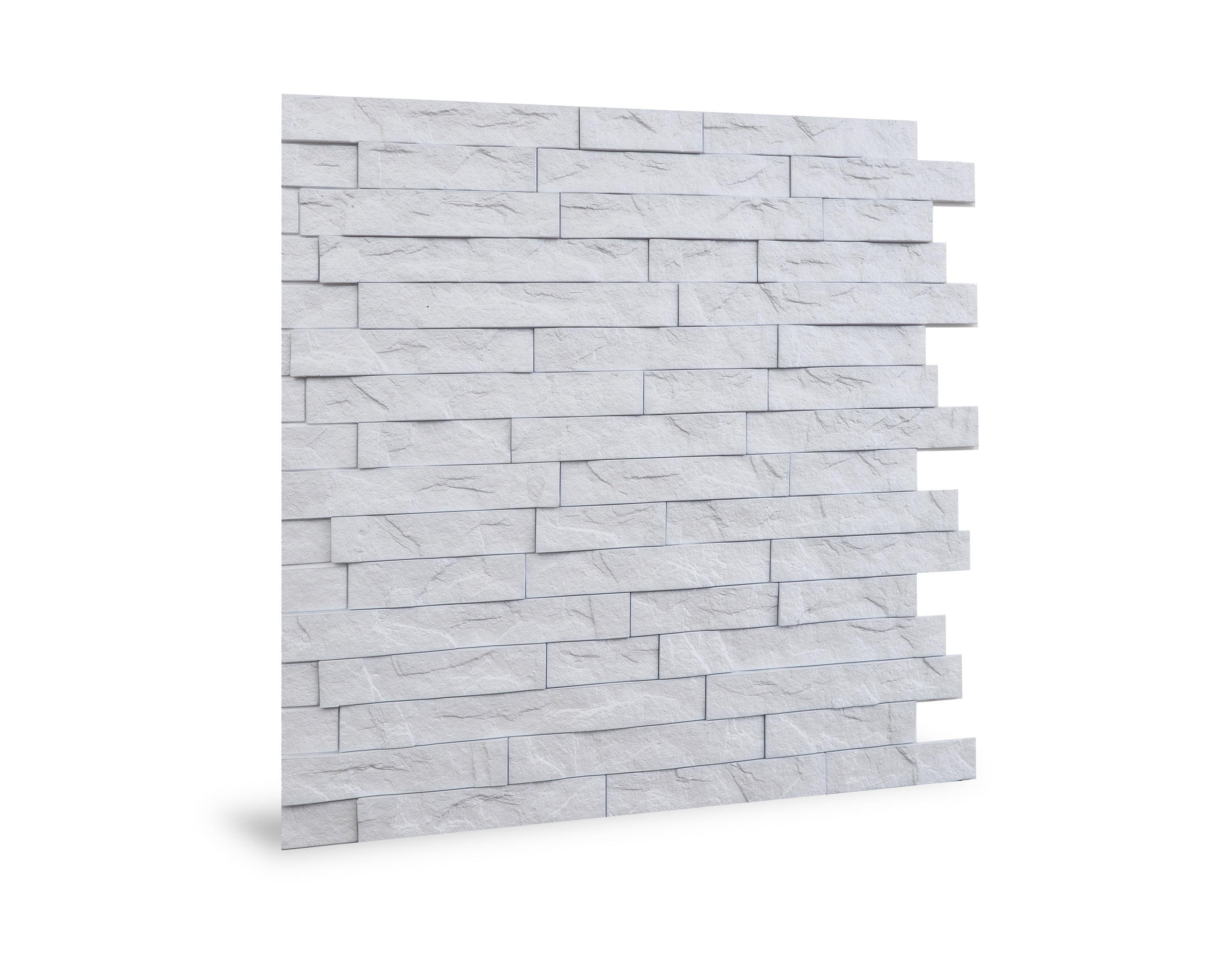 24" x 24" White 3D Textured PVC Wall Panels