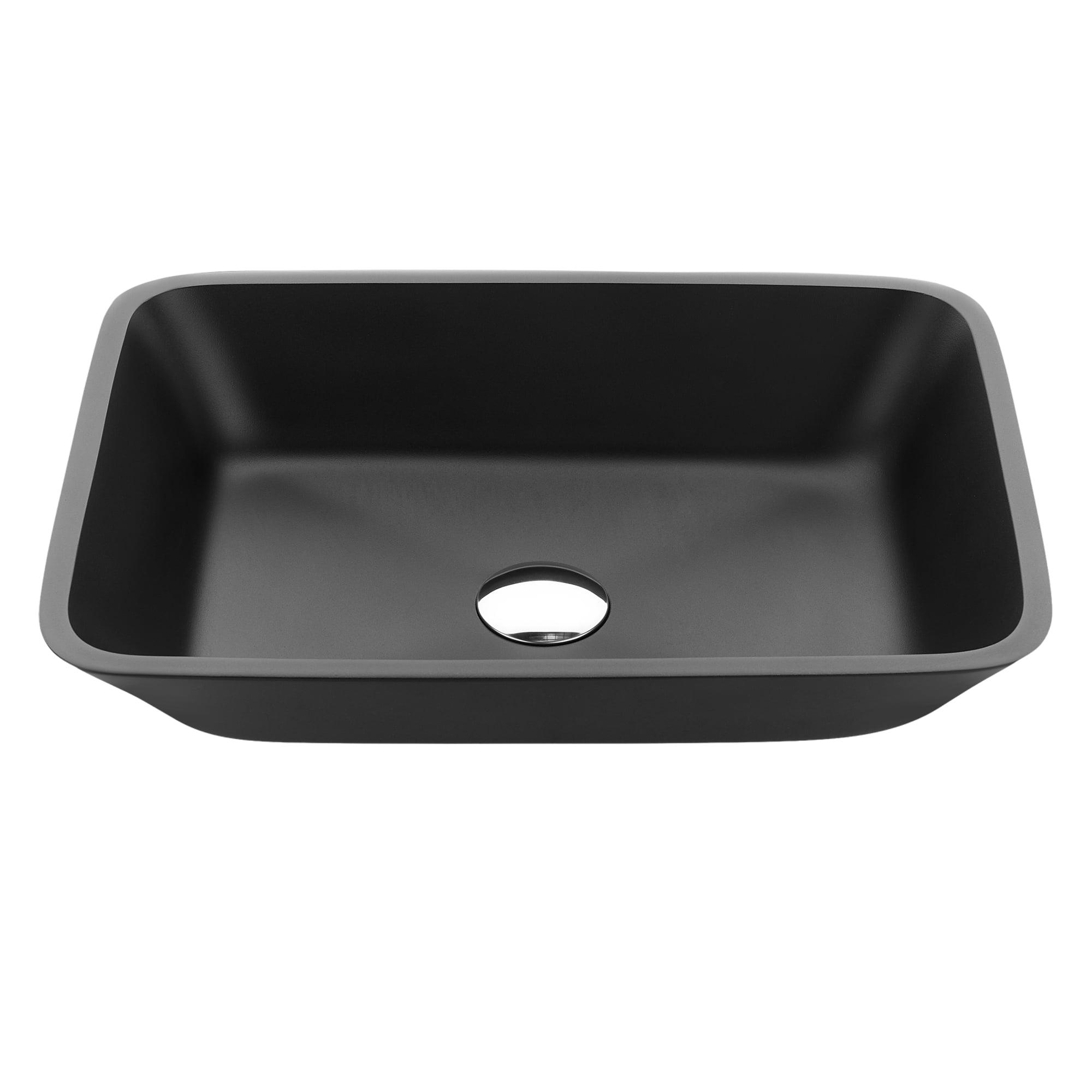 ANZZI Innovio 13'' Glass Rectangular Bathroom Sink