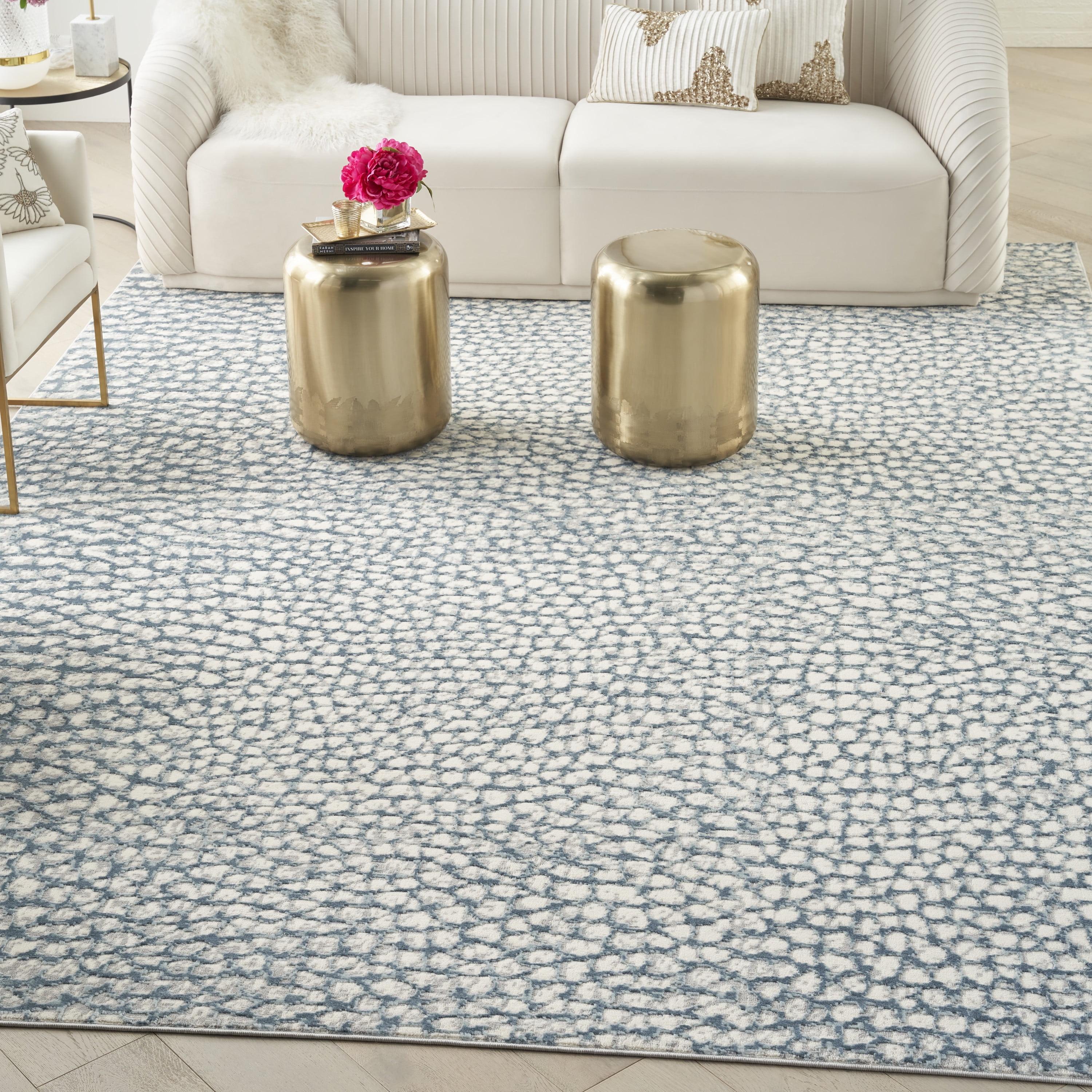 Nourison Joli  Indoor only Area Rug - Ivory/Blue/Grey 8' x 10'