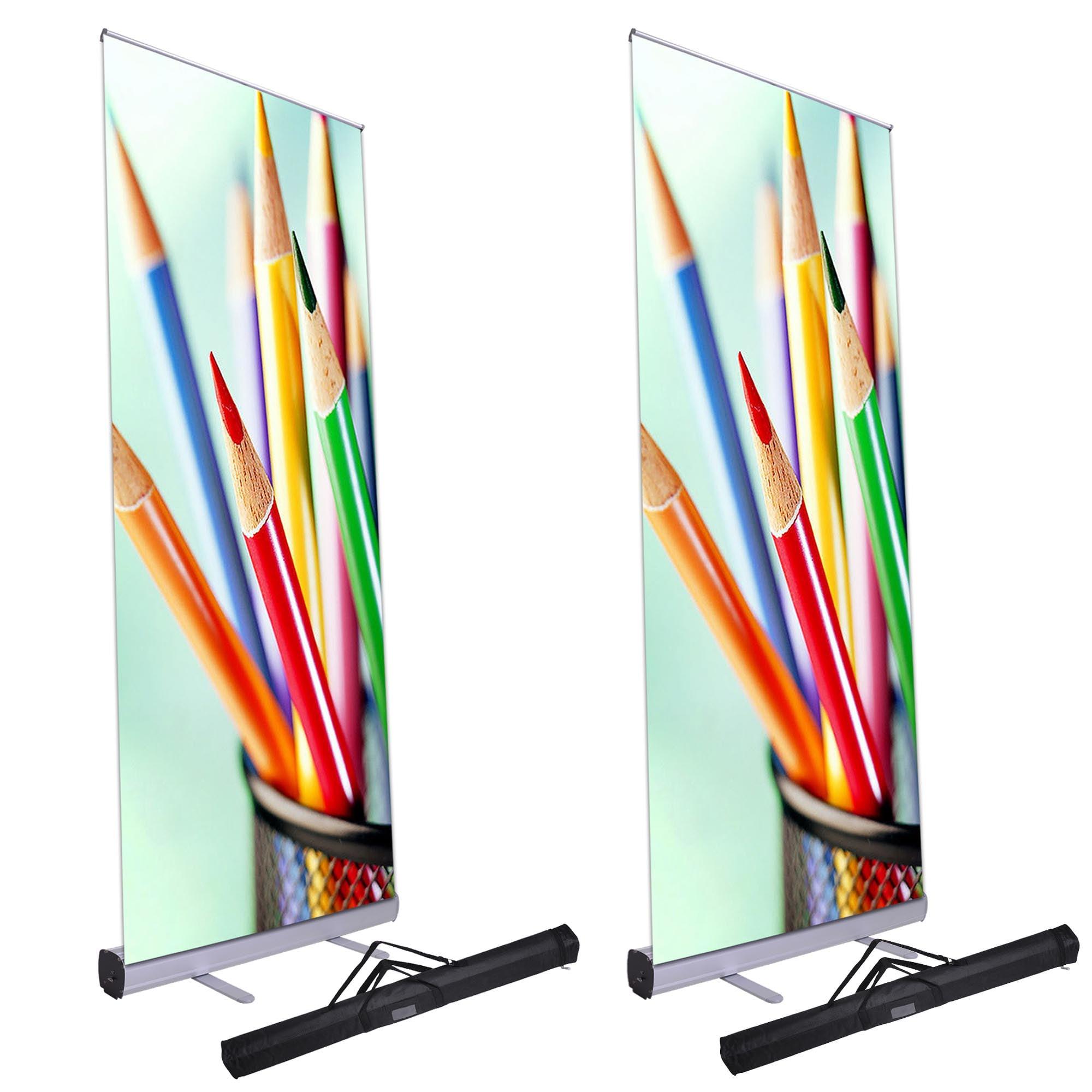 Yescom 2x Economy 33"x79" Retractable Roll Up Banner Stand Trade Show Display