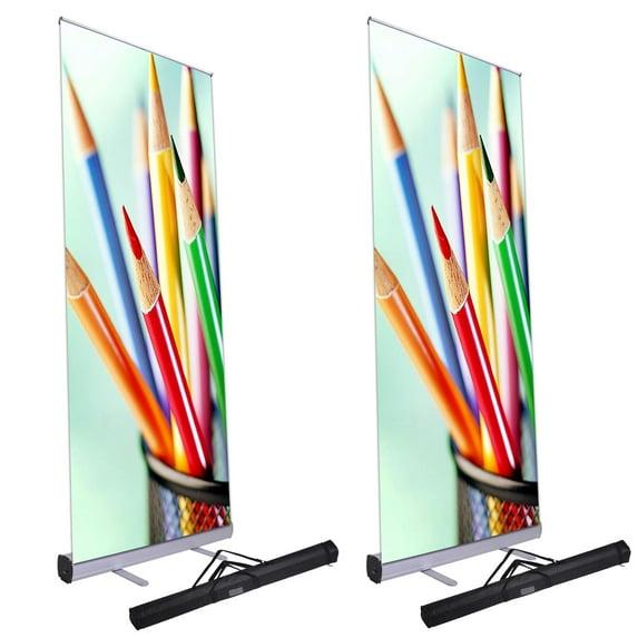 Yescom 2x Economy 33"x79" Retractable Roll Up Banner Stand Trade Show Display