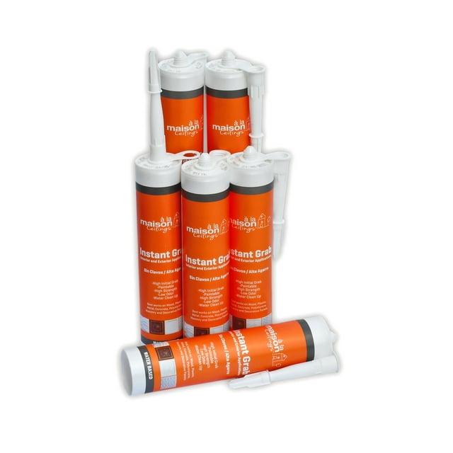 A La Maison Ceilings Instant Grab - Ceiling Tile, Wall Panel and Crown Molding Water Based Adhesive (Set of 6)