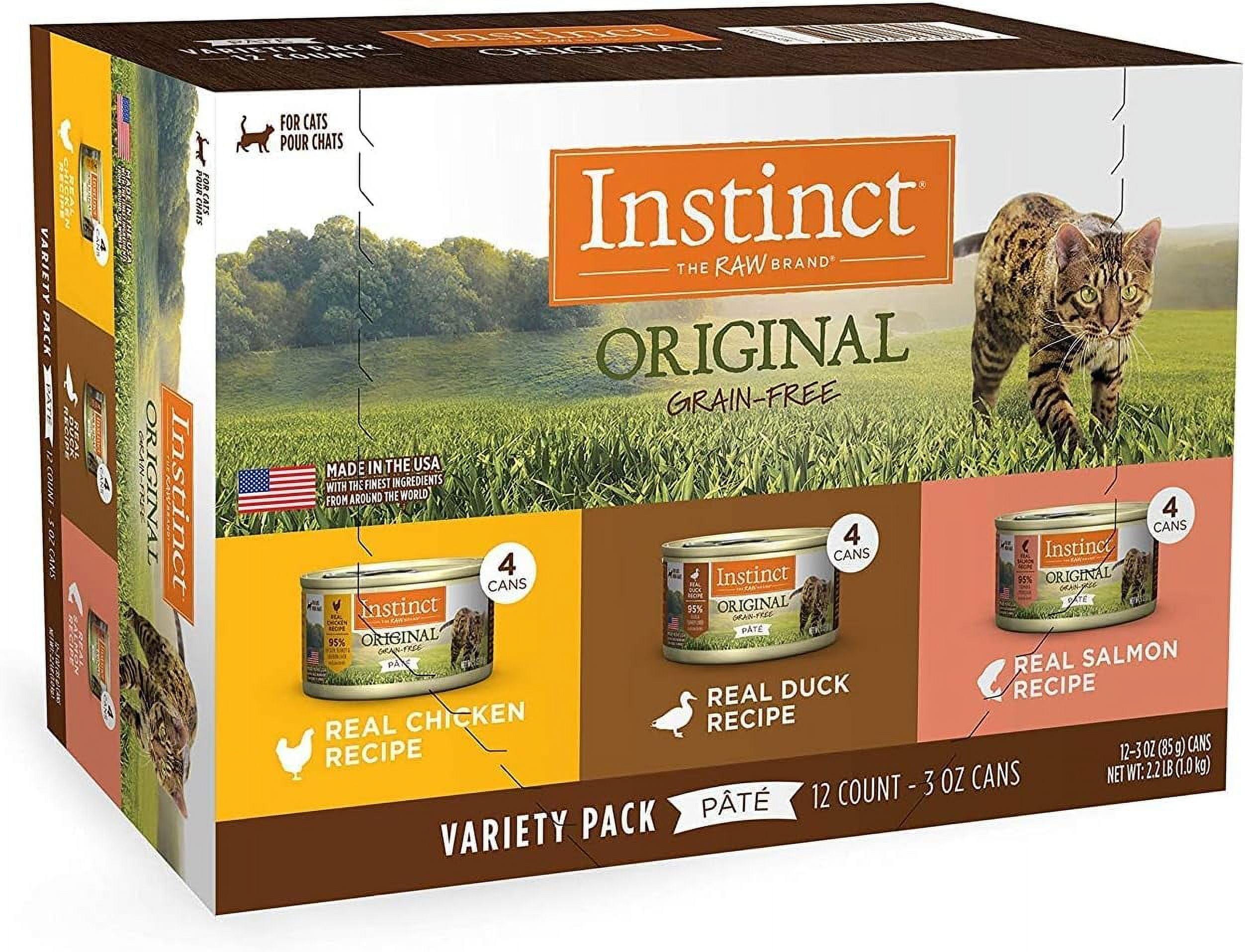 Instinct Original Grain-Free Variety Pack Wet Cat Food, 3 oz, Case of 12