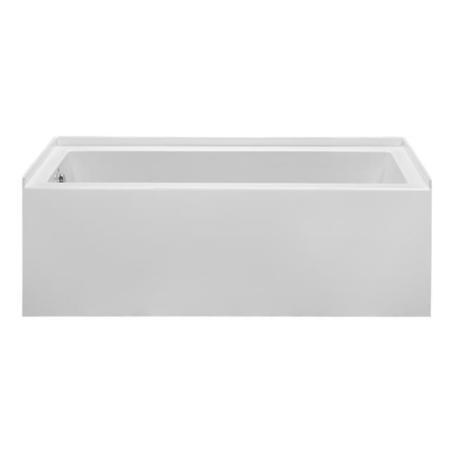 Linea 60" White Acrylic Alcove Soaking Bathtub