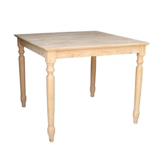 International Concepts Turned Solid Wood Top Dining Table