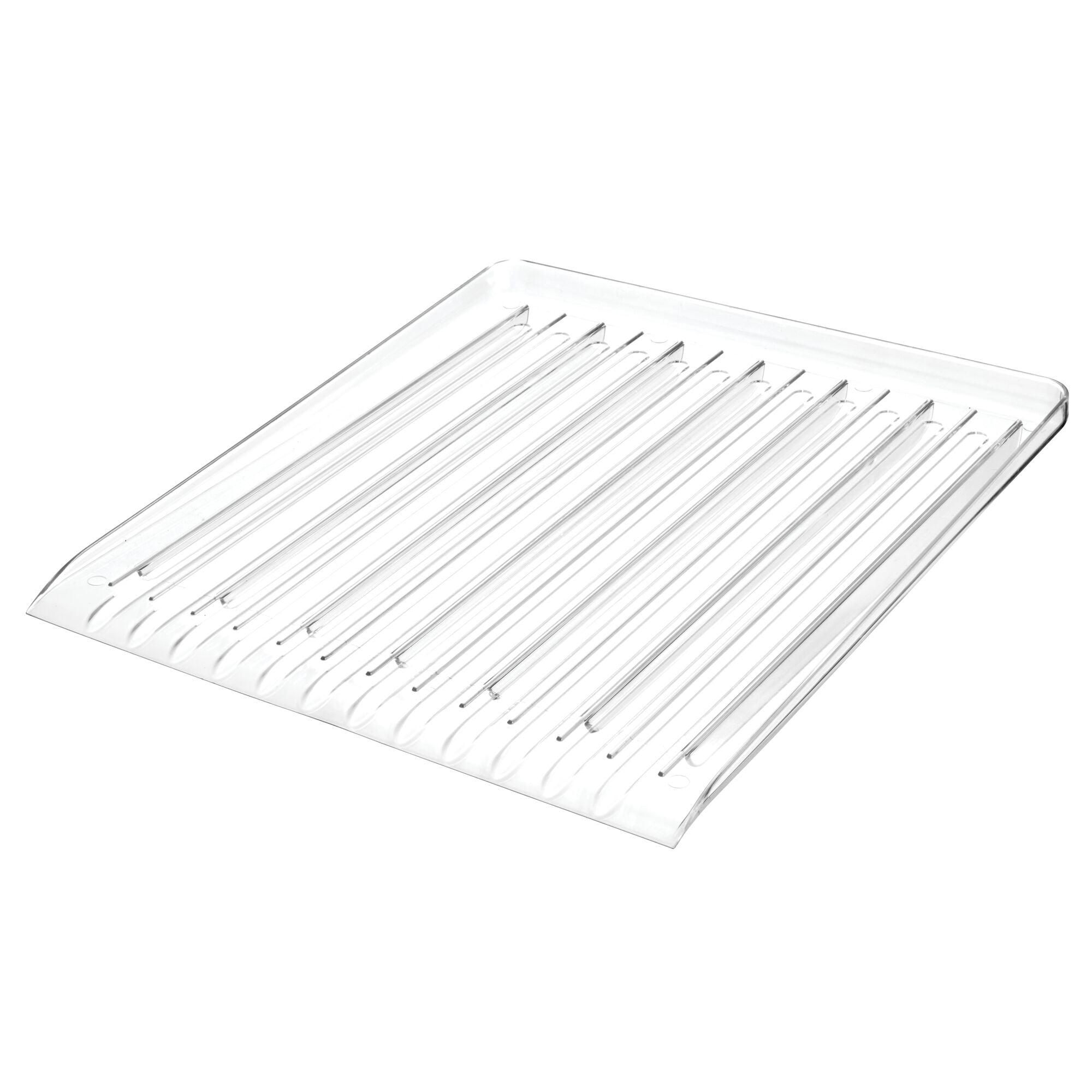 iDesign Forma BPA-Free Plastic Dish Drainer - 12" x 14.25" x 1.5", Clear
