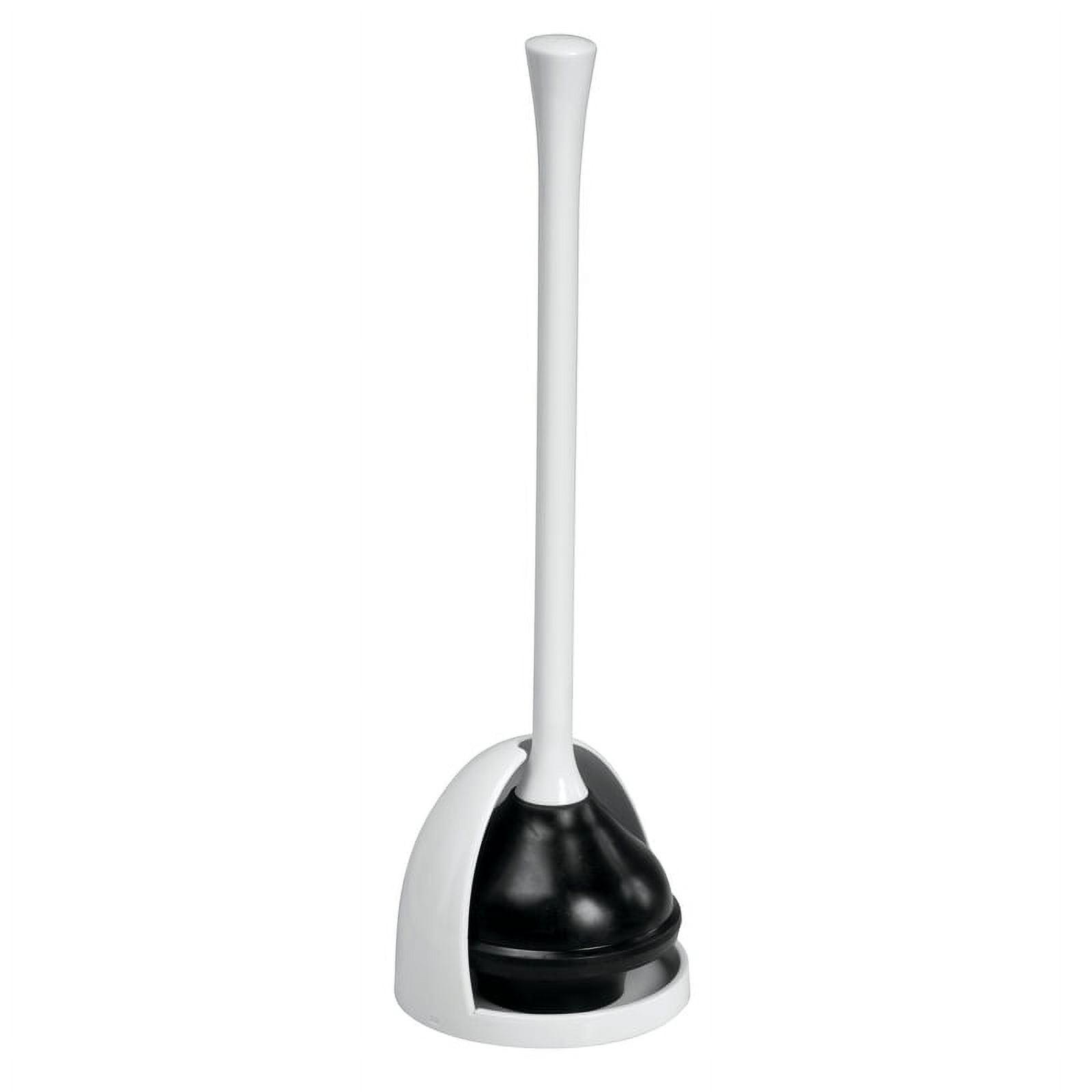 iDESIGN Una Toilet Plunger with Holder White