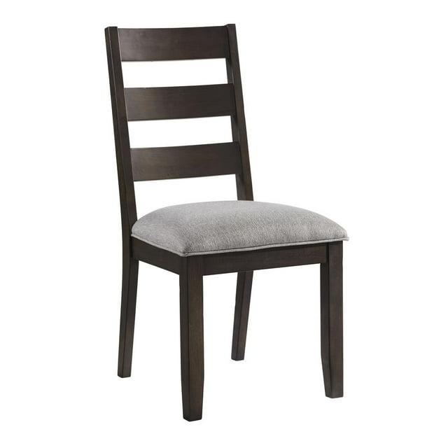 Set of 2 Beacon Ladderback Cushion Seat Side Chairs Black/Walnut - Intercon