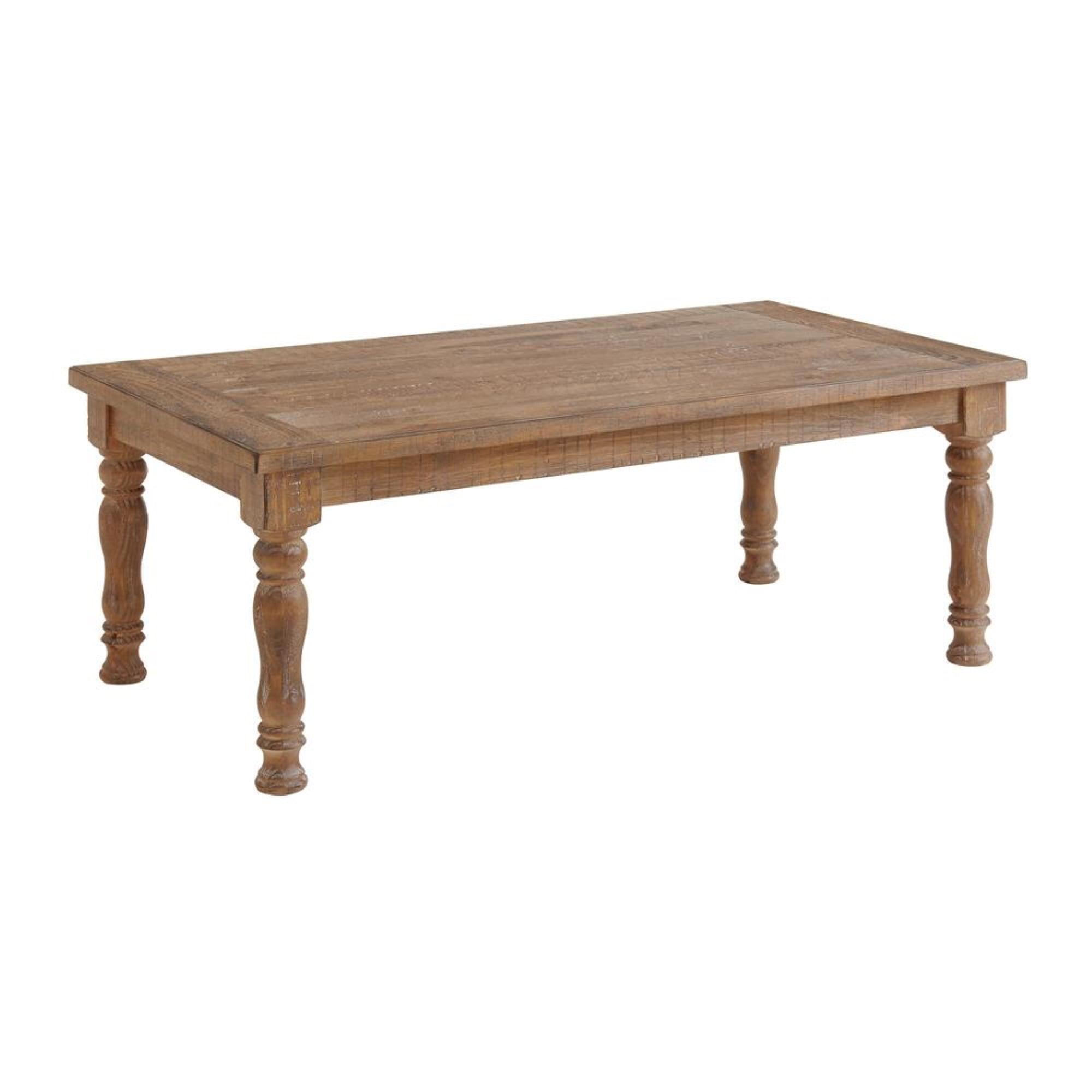 Highland 52x28 Brown Pine Turned Leg Coffee Table