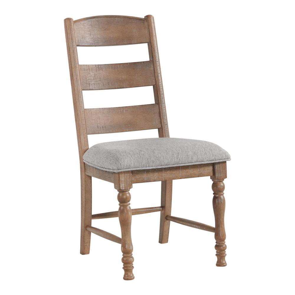 Highland Ladder Back Side Chair with Cushion Seat, Sandwash