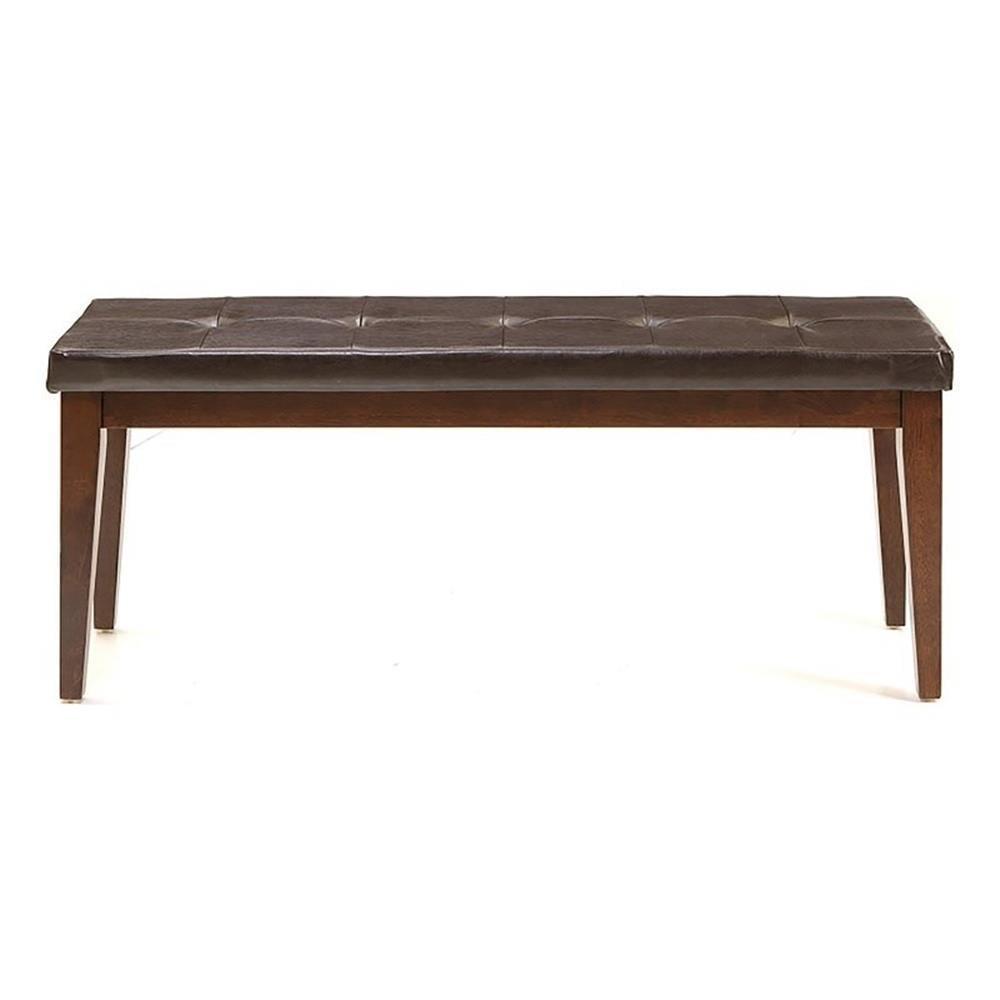 Kona 50" Raisin Wood Bench with Brown Cushion