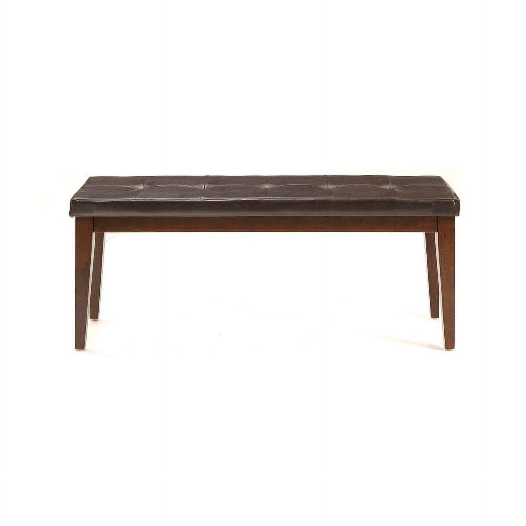 Intercon Furniture Kona 50" Transitional Wood Bench with Cushion in Brown