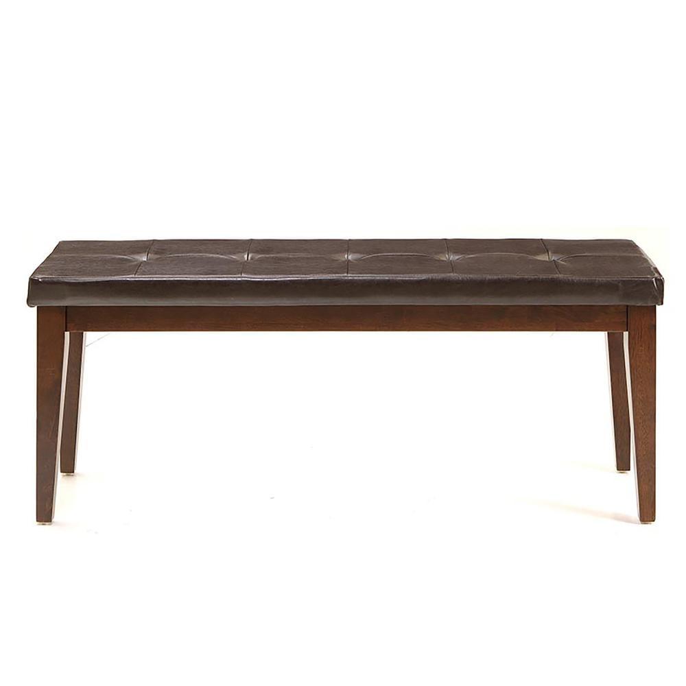 Intercon Furniture Kona 50" Transitional Wood Bench with Cushion in Brown