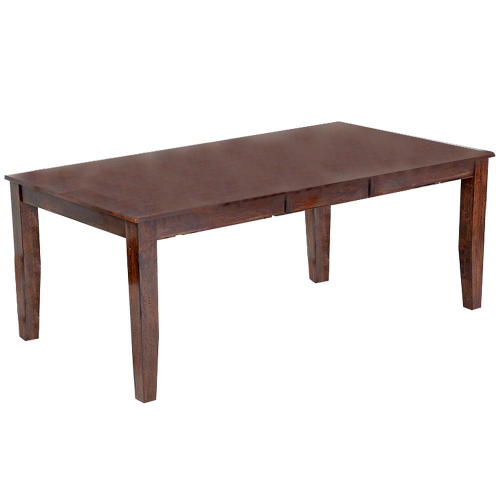 Brown Wood Extendable Counter Height Dining Table