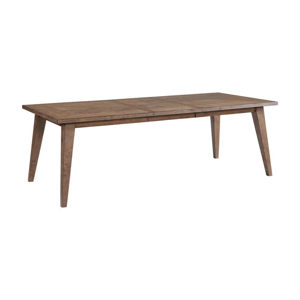 Weathered Chestnut Extendable Rectangular Wood Dining Table