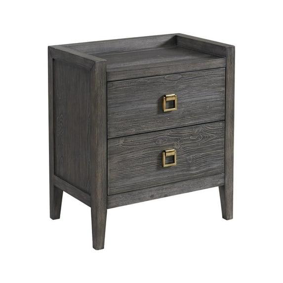 Intercon Furniture Portia Bedroom 2-Drawer Wood Nightstand in Brindle Gray