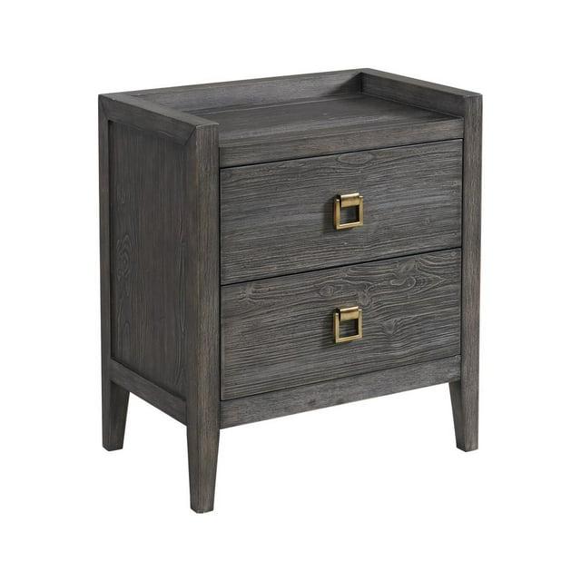 Intercon Furniture Portia Bedroom 2-Drawer Wood Nightstand in Brindle Gray