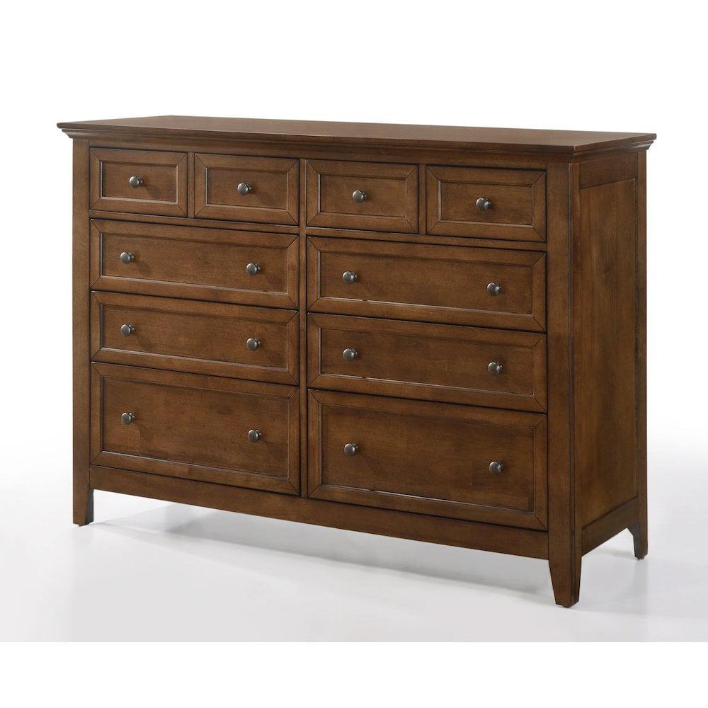 San Mateo 60" Brown Solid Wood 10-Drawer Dresser