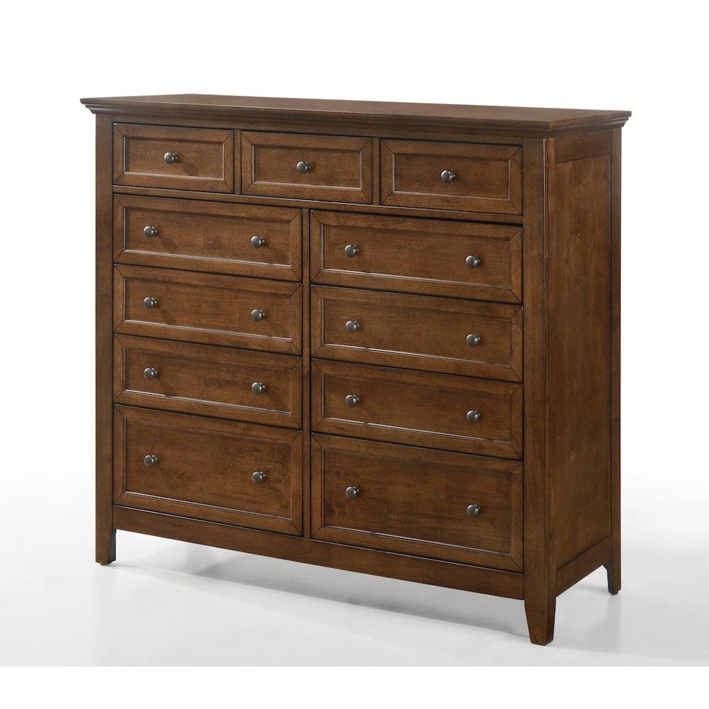 San Mateo Tuscan Brown 11-Drawer Gentlemen's Chest