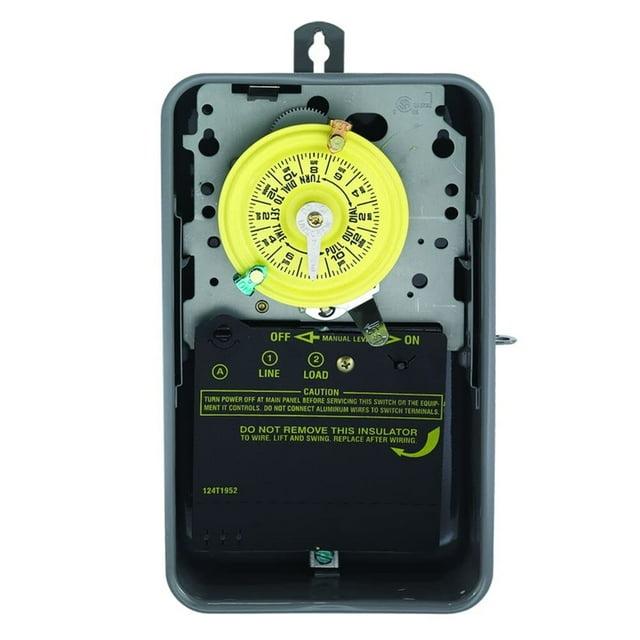 Intermatic Indoor and Outdoor Mechanical Timer Switch 120 V Gray