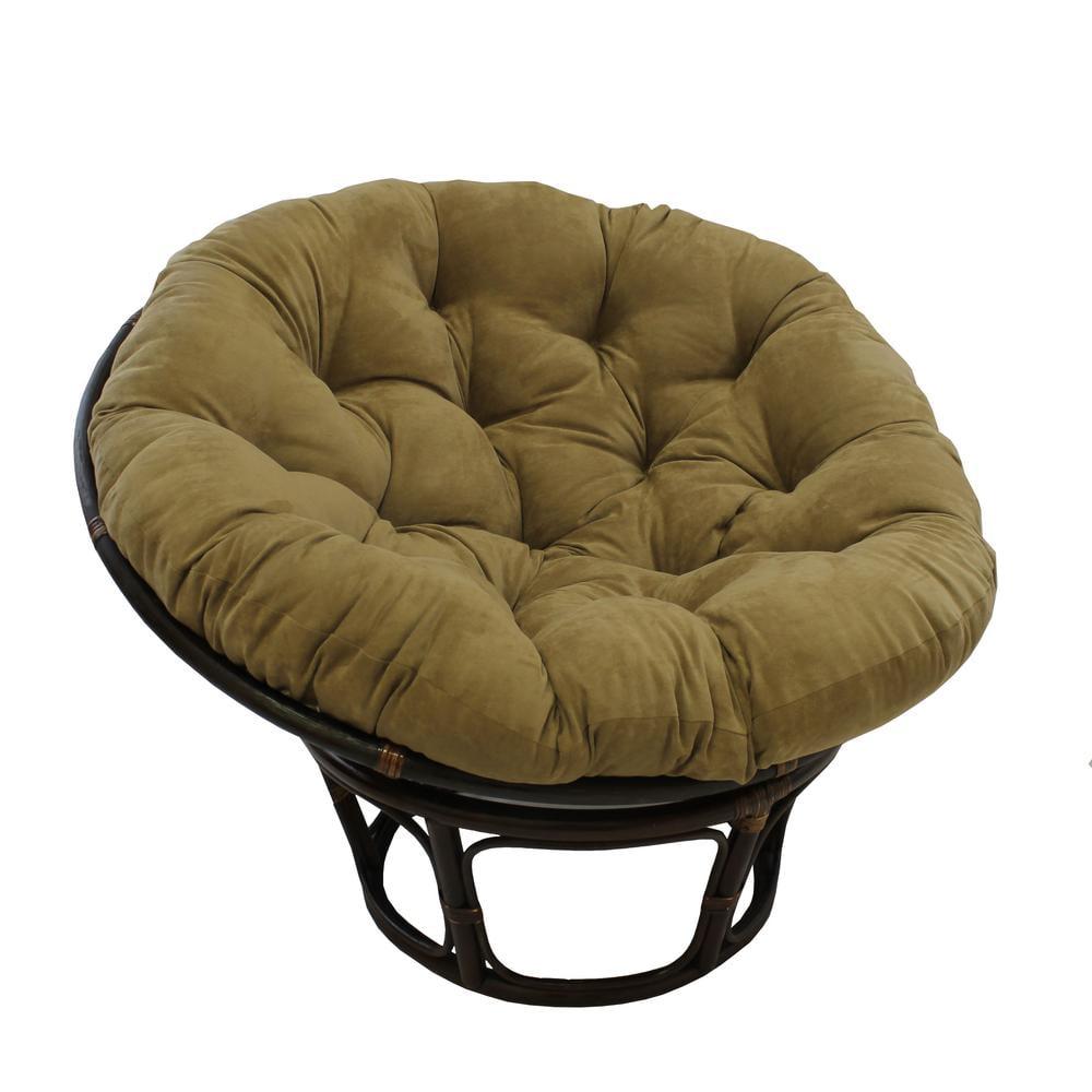 42" Rattan Papasan Chair with Micro Suede Cushion - International Caravan