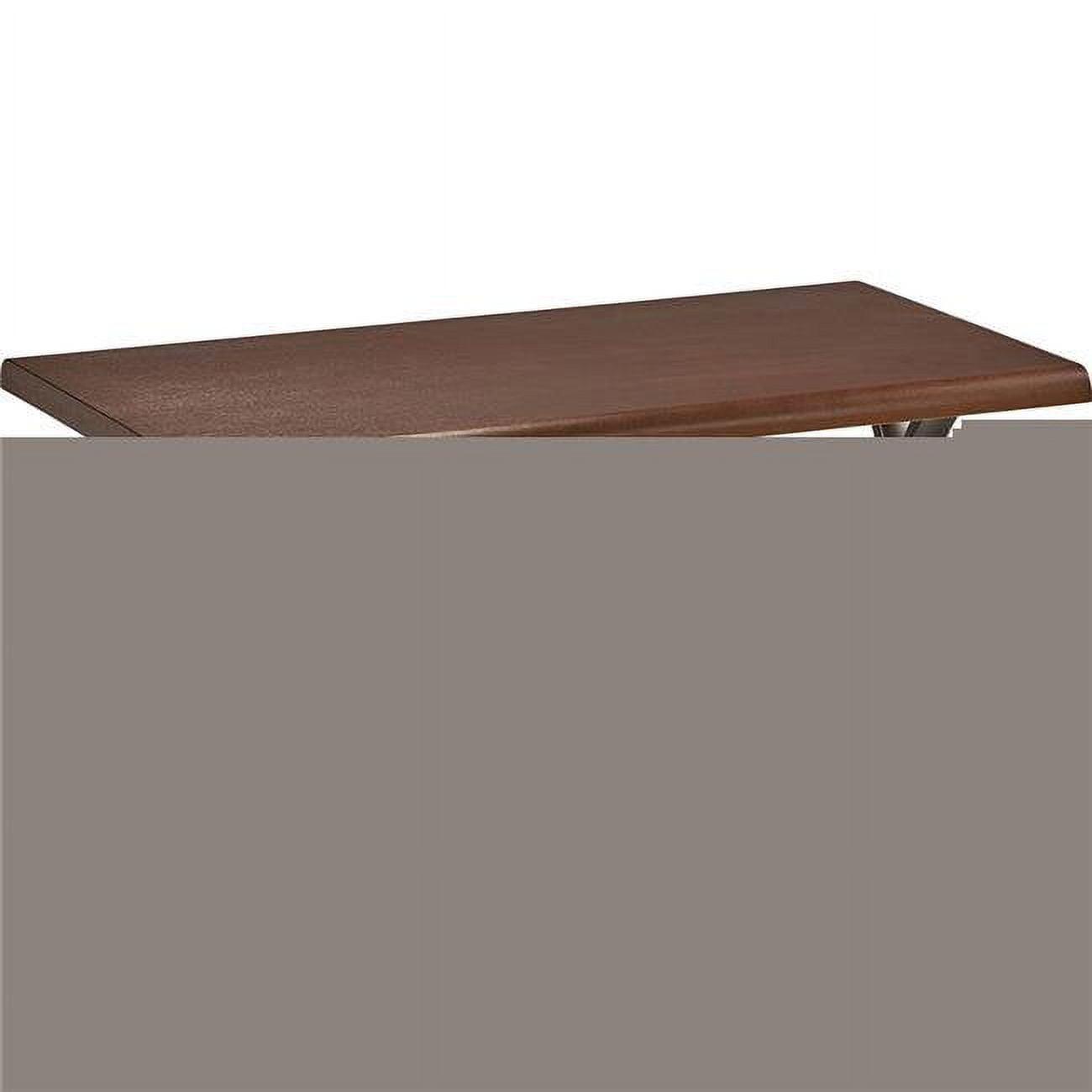 Canyon Oak Wood Veneer Rectangular Coffee Table with Arched Metal Legs