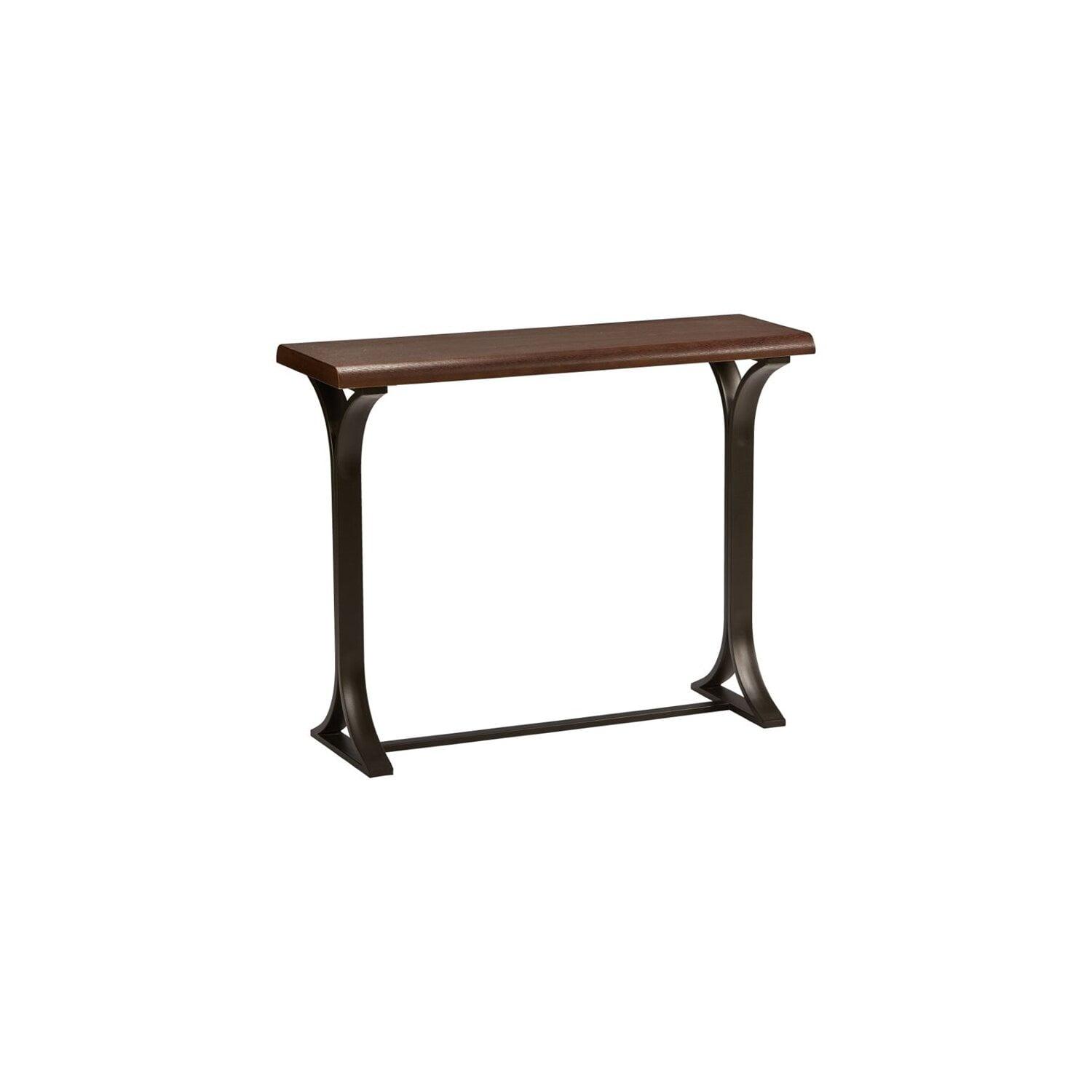 International Caravan QJ-267-WT-SN Hamburg Contemporary MDF & Metal Console Table, Sonoma Oak Wood Veneer