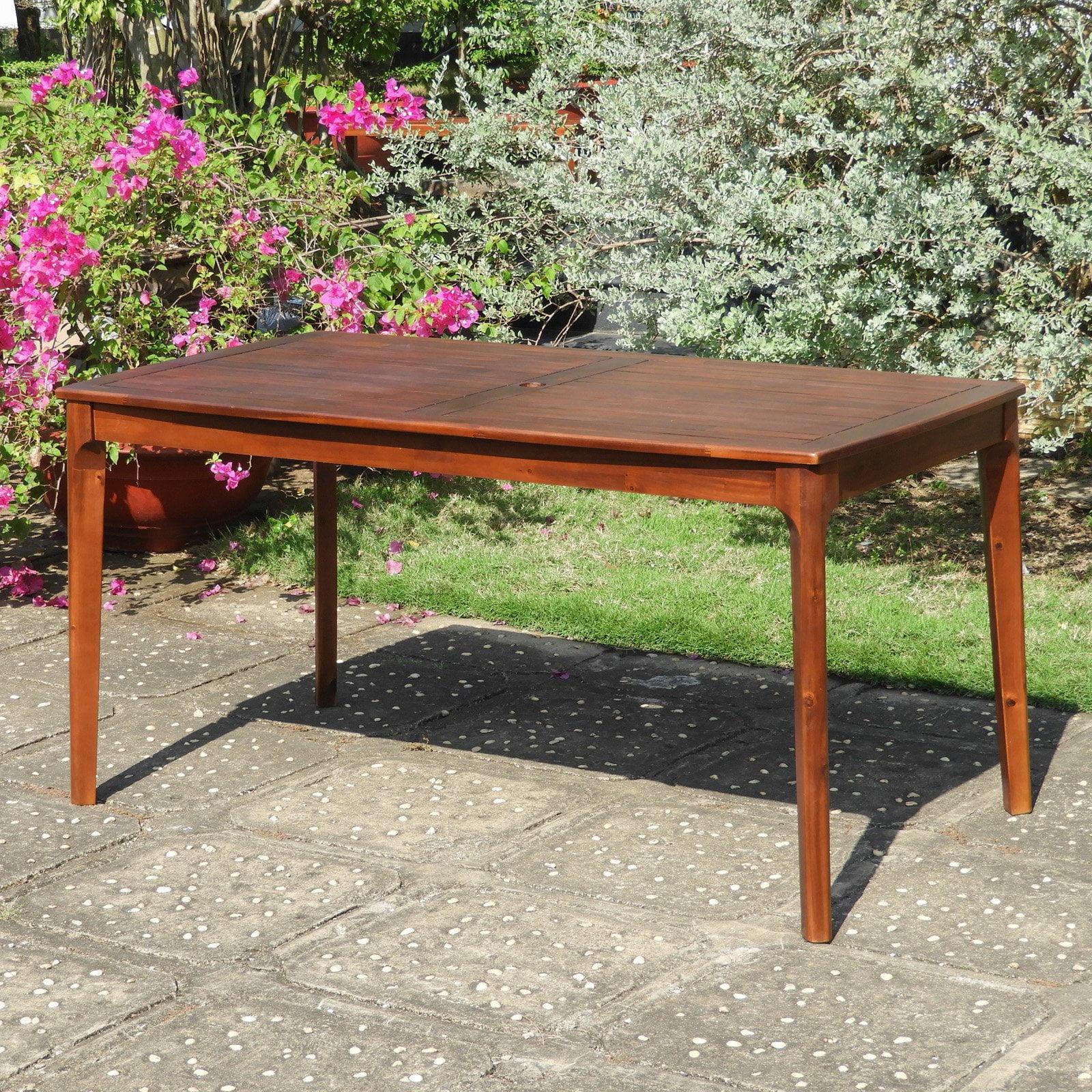 Highland Acacia Classic 59-inch Rectangular Patio Dining Table