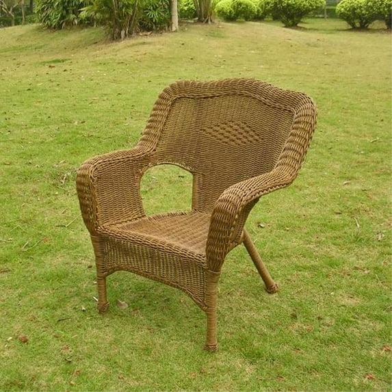 International Caravan Monaco Resin Patio Chair in Mocha (Set of 2)