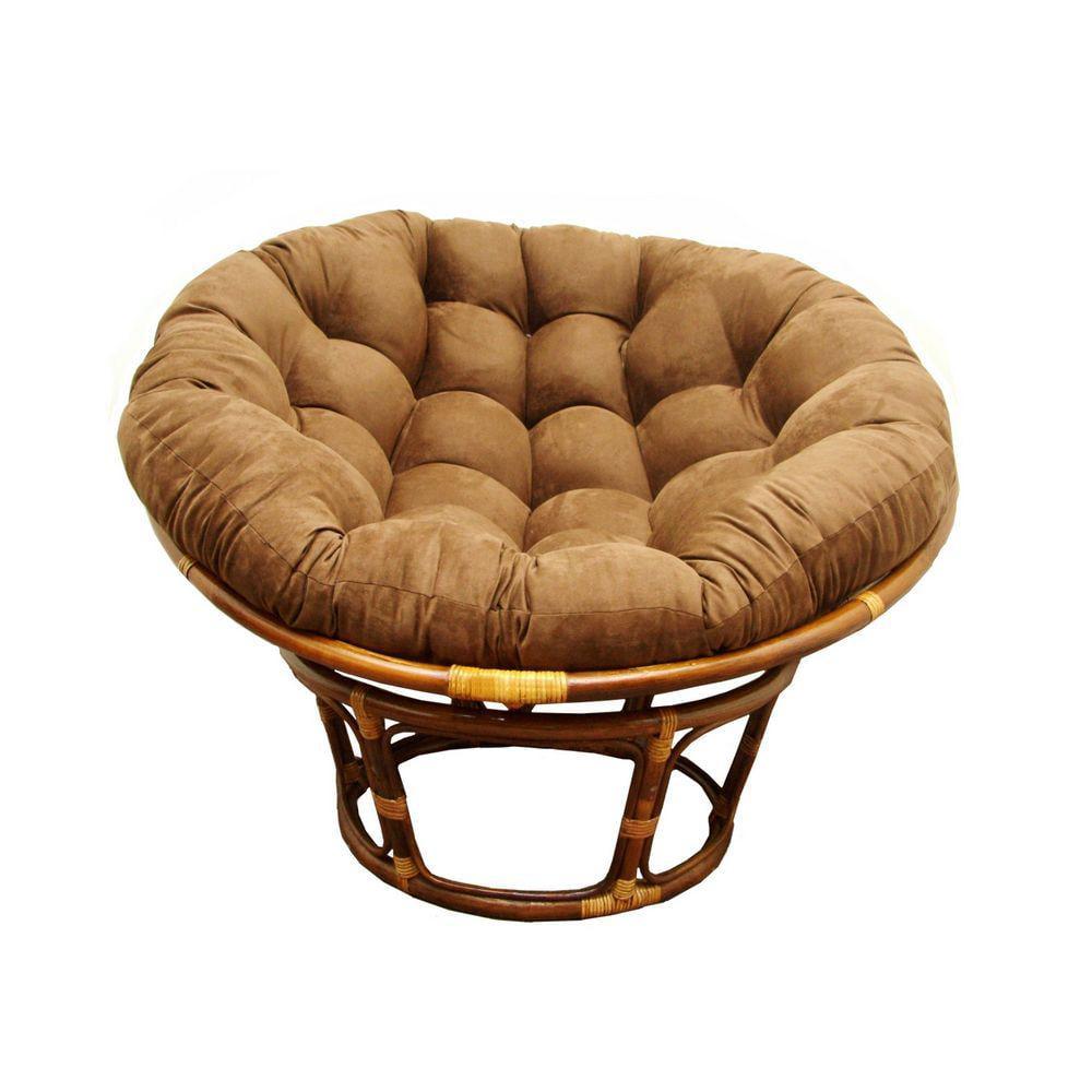 42" Rattan Papasan Chair with Micro Suede Cushion - International Caravan