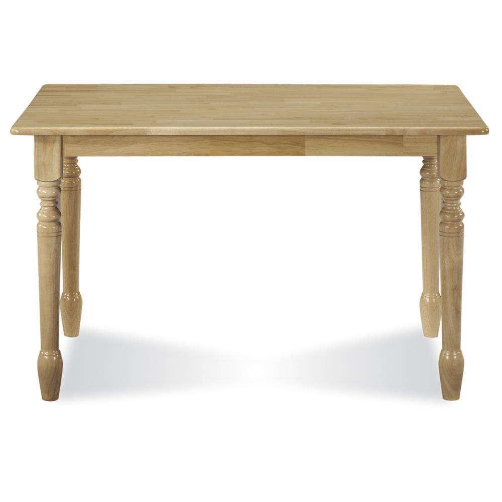 Rustic Farmhouse 48" Natural Wood Rectangular Dining Table