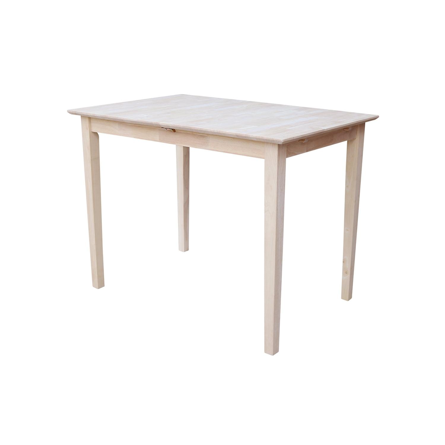 Counter Height Extendable Dining Table with Butterfly and Shaker Styled Legs - International Concepts