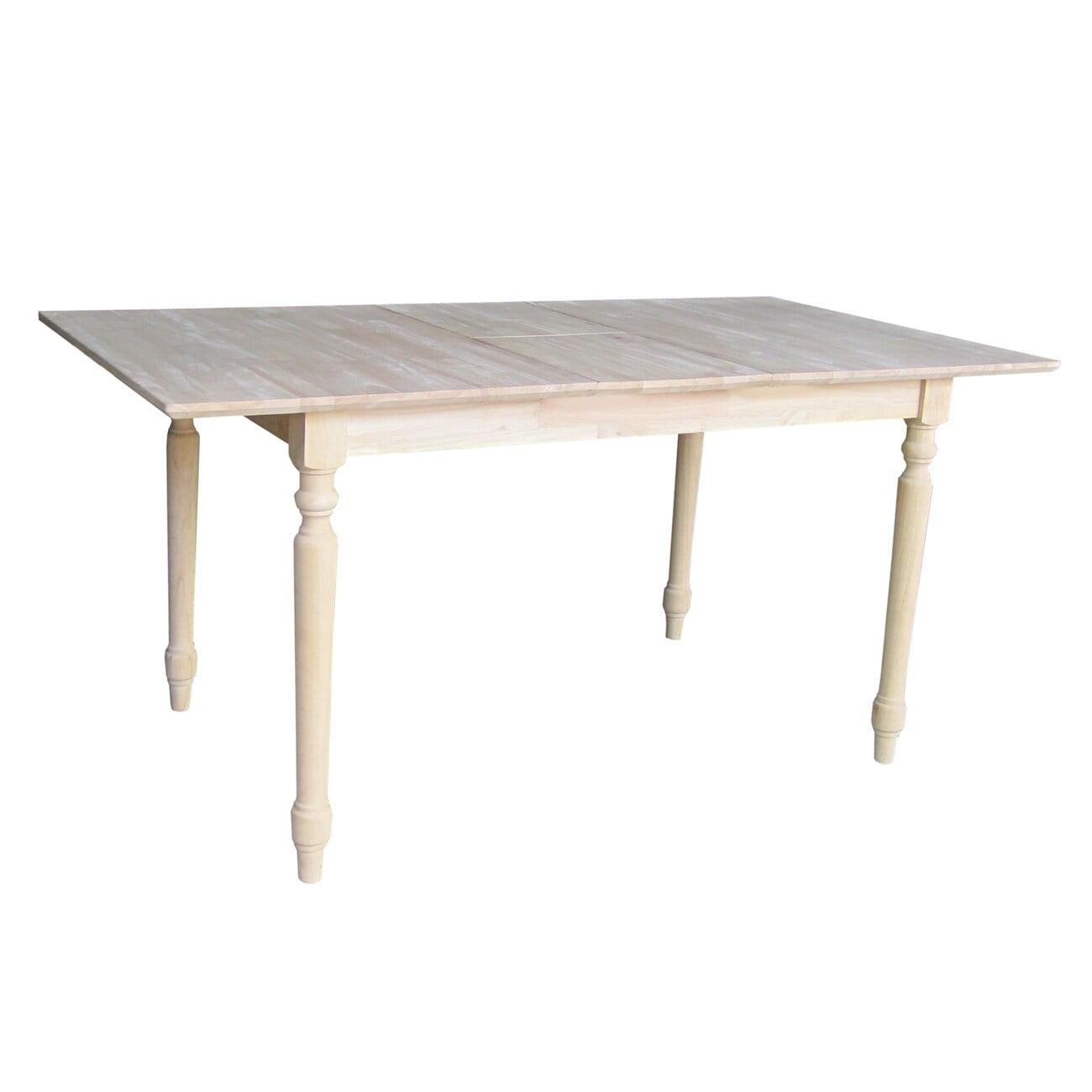 Elegant French Country Style Extendable Dining Table in Unfinished Wood