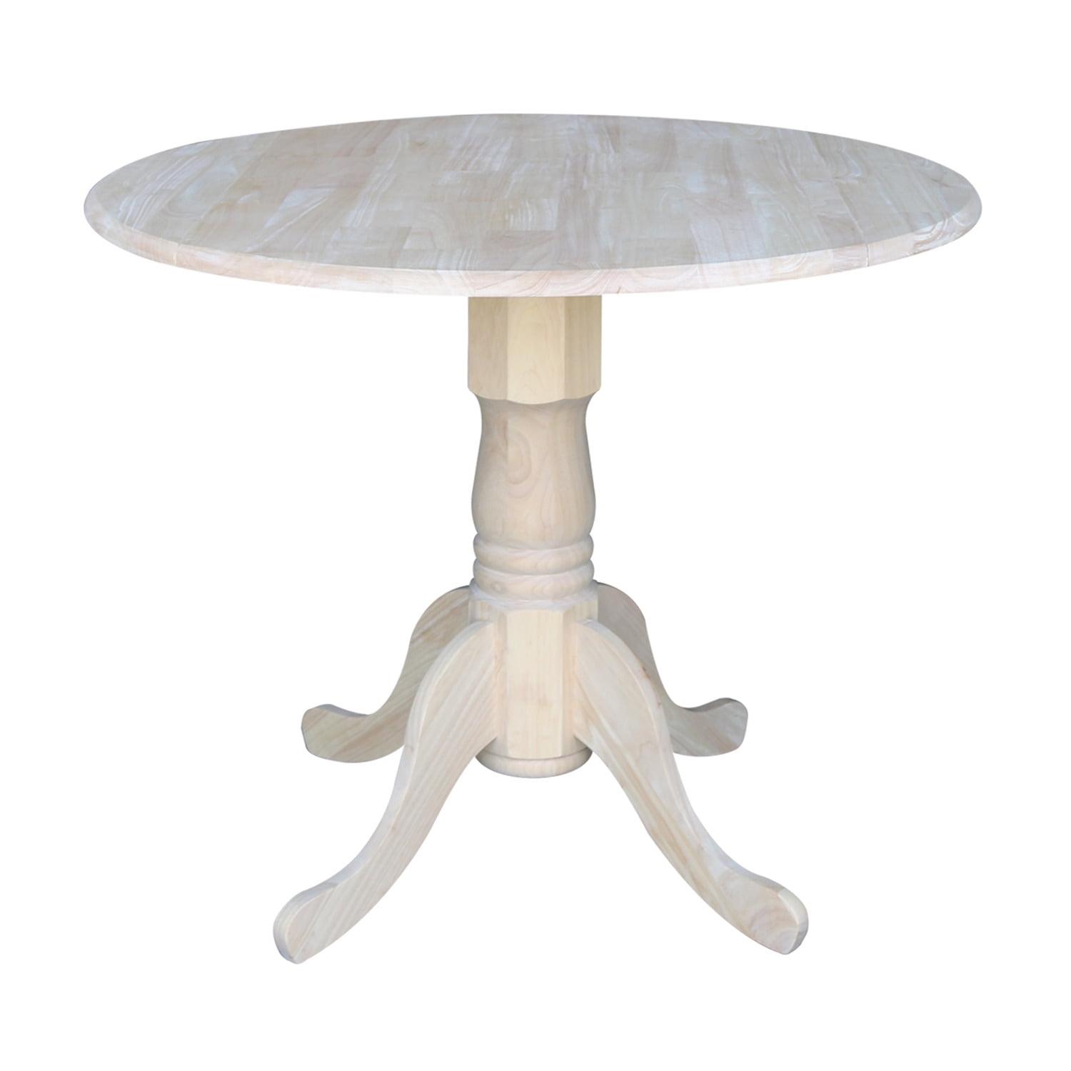 Elegant French Country 36" Round Extendable Wood Dining Table
