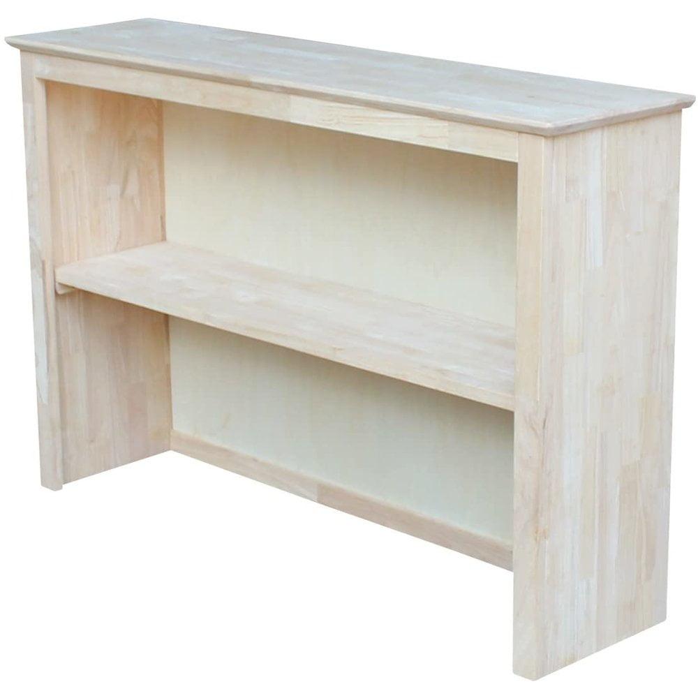 Hutch For Brooklyn Desk Unfinished - International Concepts: Hardwood, Fixed Shelf, 45"x30"