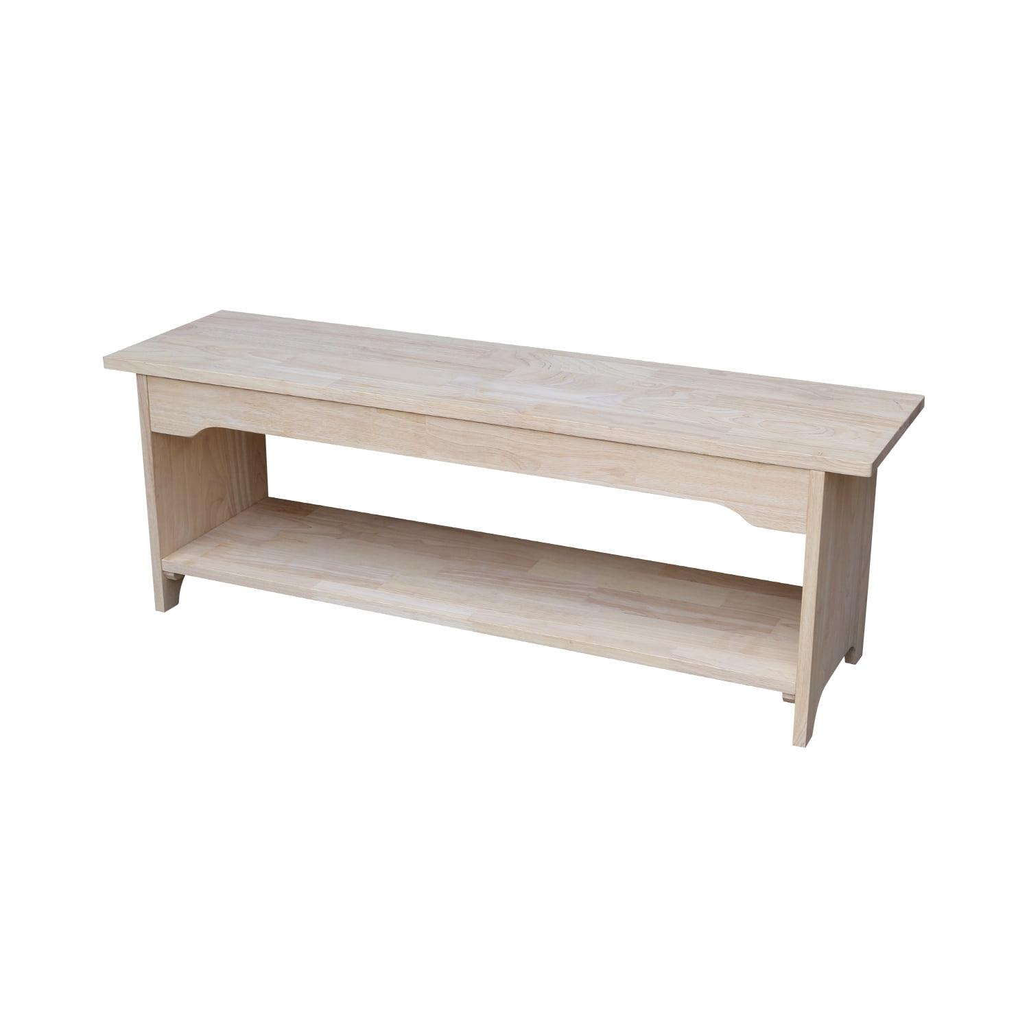 Brookstone Bench Unfinished - International Concepts